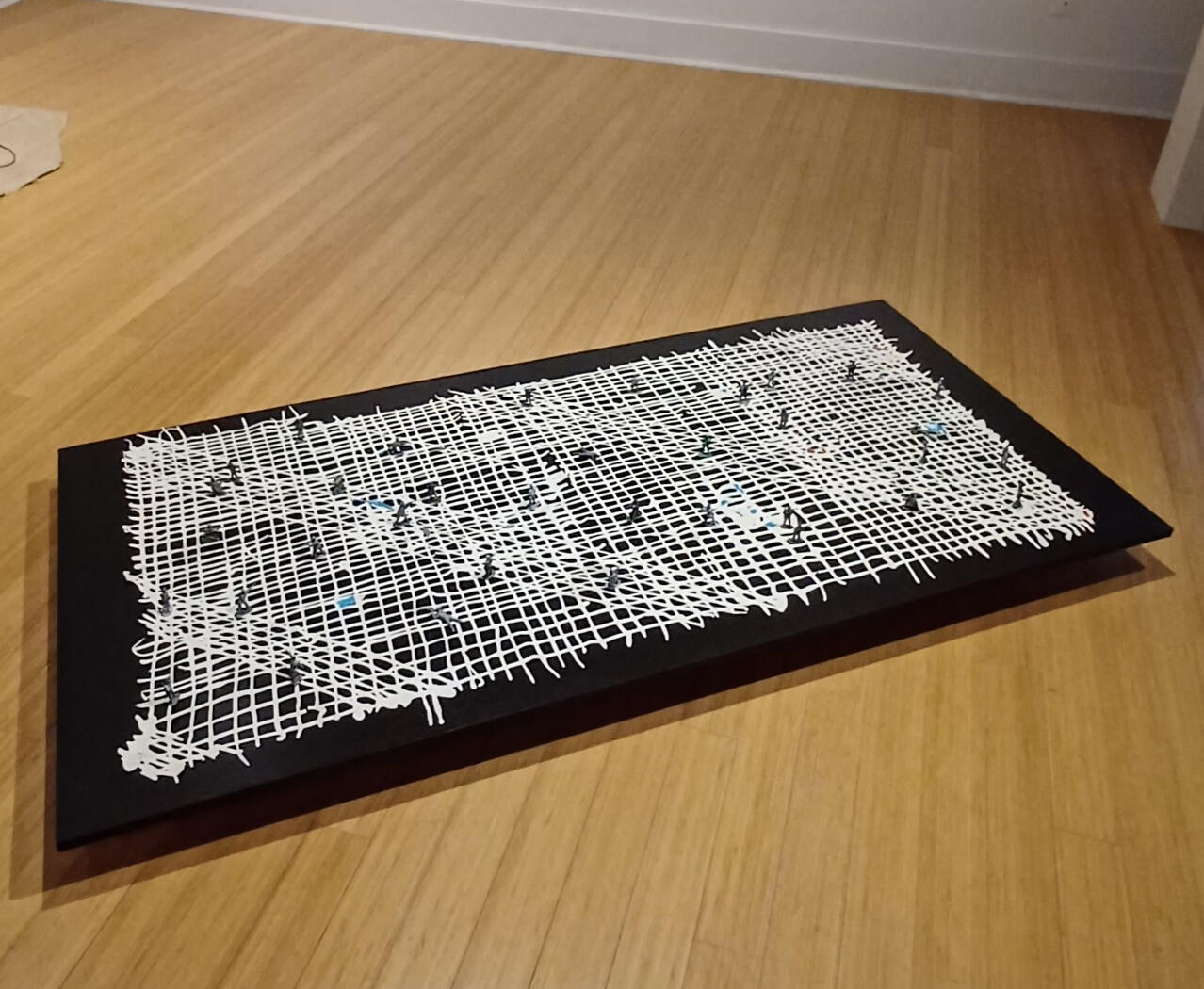 ‘Born Anew At Each A.M. On My Way To Meet Piri’ 2021, Silicone, paper, acrylic, wood, 70 x 40 inches