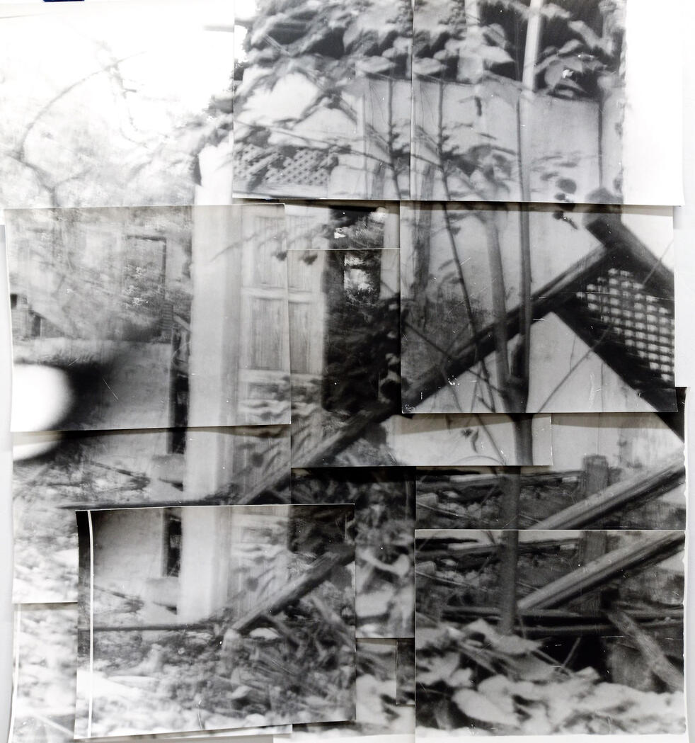 Untitled, silver gelatin, tape on paper