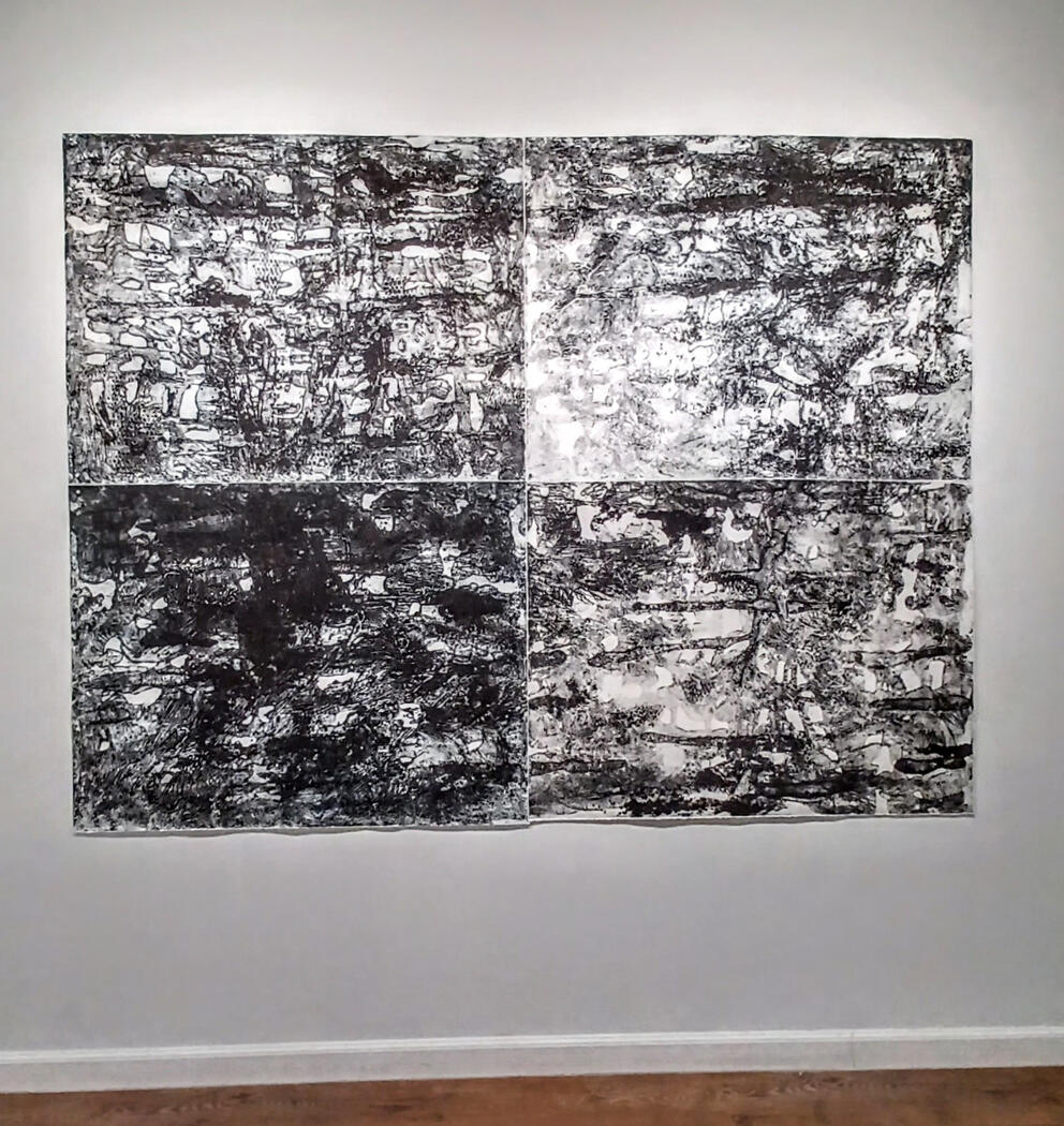 'Hidden Within These Avenues of Skin', 60x80" Collagraph on paper