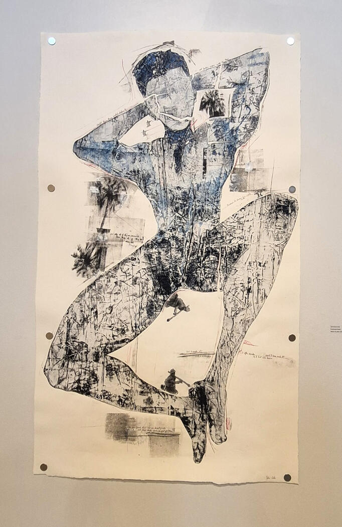 'En-Gendered (Veiled)' 2025 Mixed media on paper