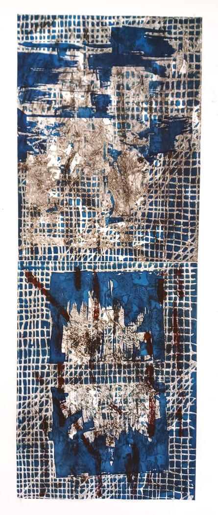 'Remnants', 80x30" mixed media on paper