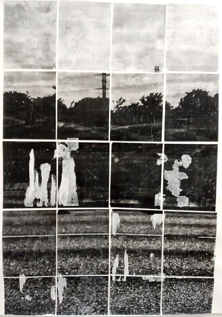 'Requiem for a Moment', 38x50", Photo transfer on paper