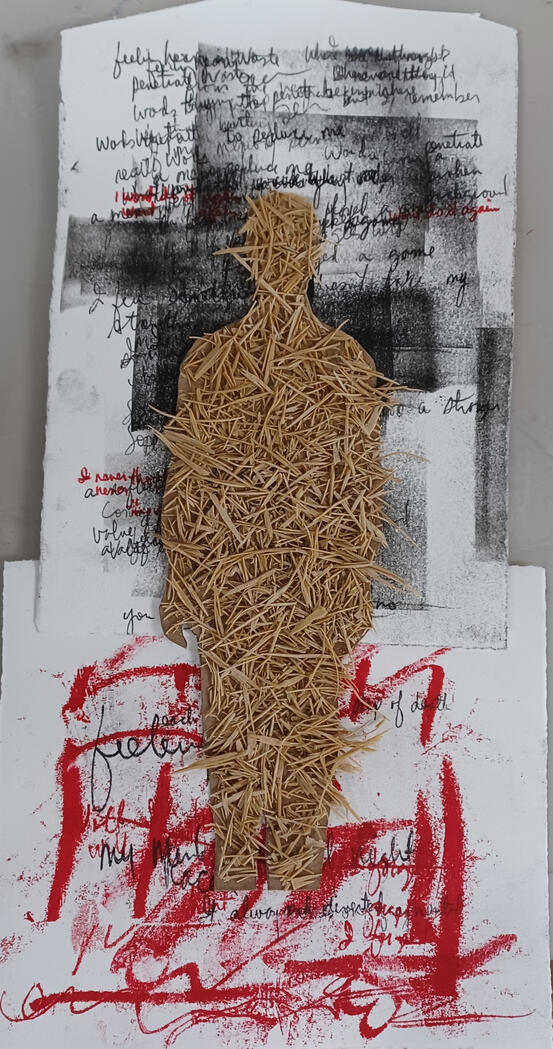 Untitled (Silhouette Series) Mixed media on paper